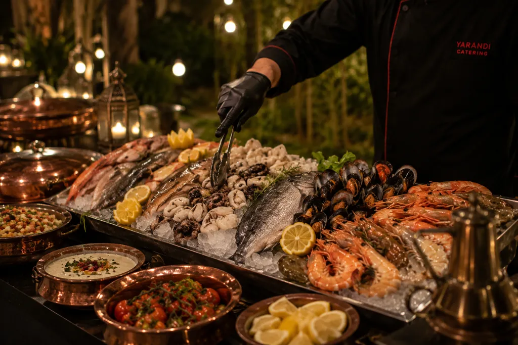 سرو انواع غذای دریایی